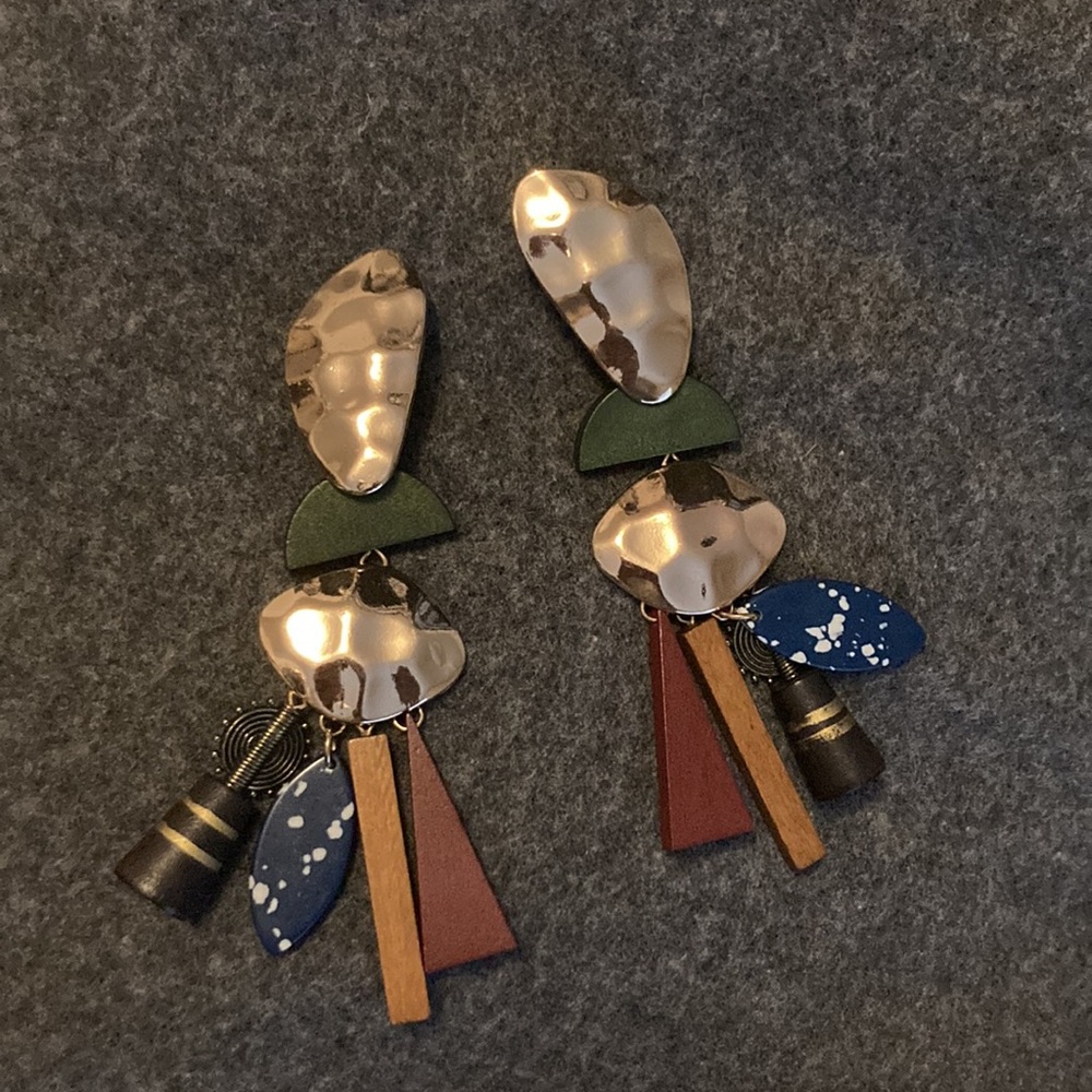 Unique Large Statement Earrings - image 2